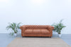 3 Seater Chesterfield Leather Sofa Front view