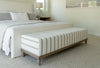Aged Grey Oak Upholstered Bench