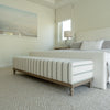 Aged Grey Oak Upholstered Bench