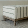 Aged Grey Oak Upholstered Bench