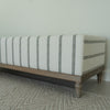 Aged Grey Oak Upholstered Bench