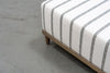 Aged Grey Oak Upholstered Bench