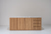 Alder Oak Wine Cabinet Front Perspective View 1