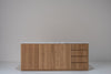 Alder Oak Wine Cabinet Front Perspective View 2
