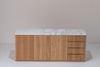 Alder Oak Wine Cabinet Front Perspective View 4
