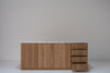 Alder Oak Wine Cabinet Internal Front Perspective View 1