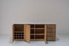 Alder Oak Wine Cabinet Internal Front Perspective View 3