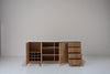 Alder Oak Wine Cabinet Internal Front Perspective View 6