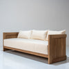 Algarve Teak 3 Seater Sofa Perspective View 1