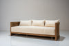 Algarve Teak 3 Seater Sofa Perspective View 2