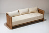 Algarve Teak 3 Seater Sofa Perspective View 4