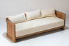 Algarve Teak 3 Seater Sofa Perspective View 5