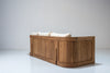 Algarve Teak 3 Seater Sofa Perspective View 8