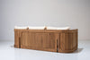 Algarve Teak 3 Seater Sofa Perspective View 9