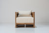 Algarve Teak Single Seater Sofa Front View 1