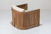 Algarve Teak Single Seater Sofa Front View 5