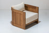 Algarve Teak Single Seater Sofa Front View 6