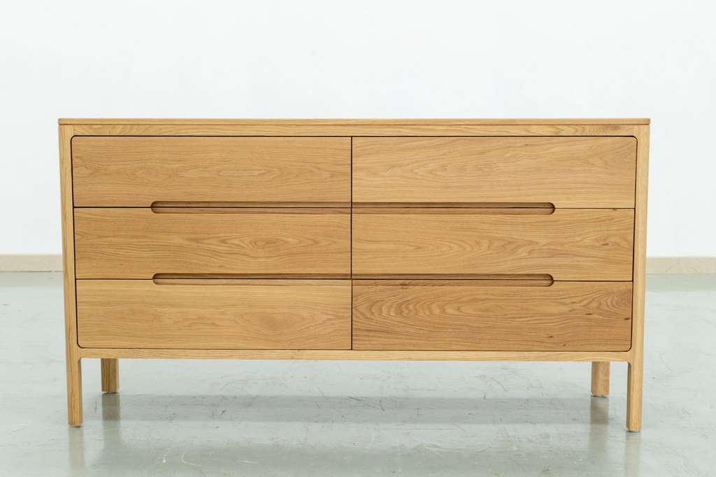 Alpine Oak Chest Of Drawers Front View 1