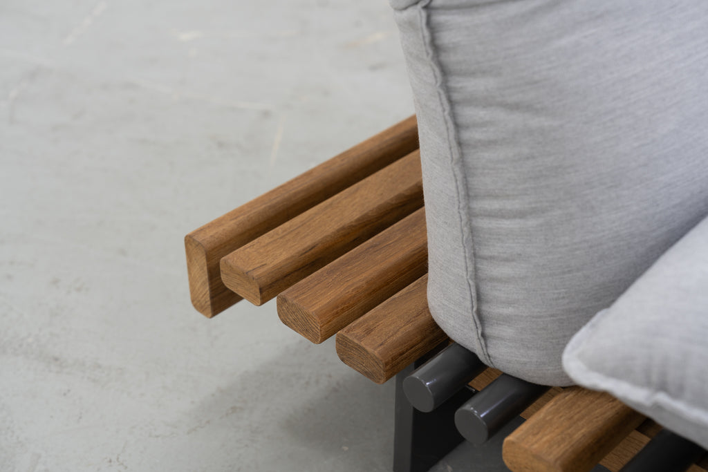 Alu Teak Lounge Daybed Side view