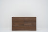 Amber Walnut Chest of Drawers Front View 1