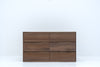 Amber Walnut Chest of Drawers Front View 2