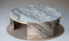 Arc Marble Coffee Table Perspective Detailed Top Texture View 2