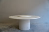 Arcus MicroCement Lazy Susan Dining Table Front Perspective View 2