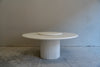 Arcus MicroCement Lazy Susan Dining Table Front Perspective View 3
