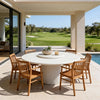 Arcus MicroCement Lazy Susan Dining Table Outdoor Perspective View 2