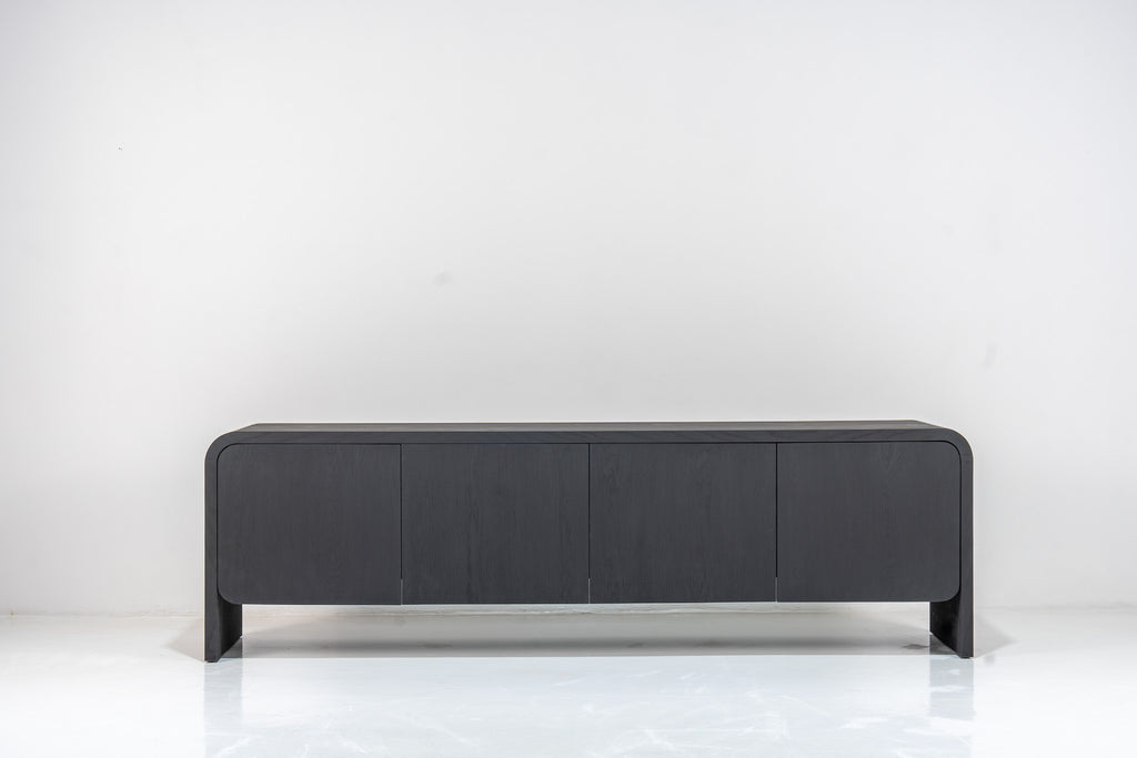 Arden Ebony Media Console Front View 1
