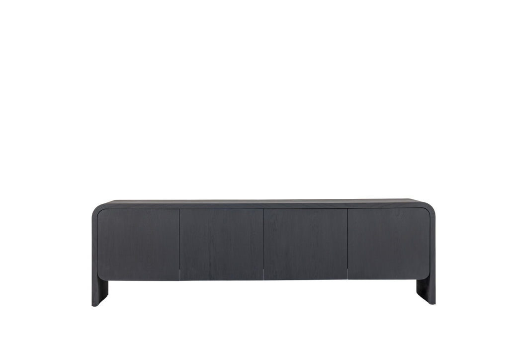 Arden Ebony Media Console Front View 3