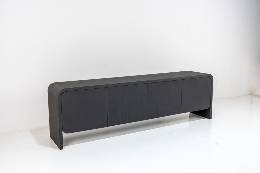 Arden Ebony Media Console Perspective View 2