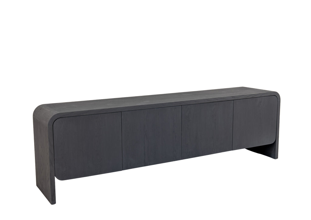 Arden Ebony Media Console Perspective View 3