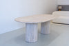 Arezzo Travertine Dining Table Perspective View 2