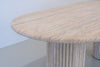 Arezzo Travertine Dining Table Perspective View 3