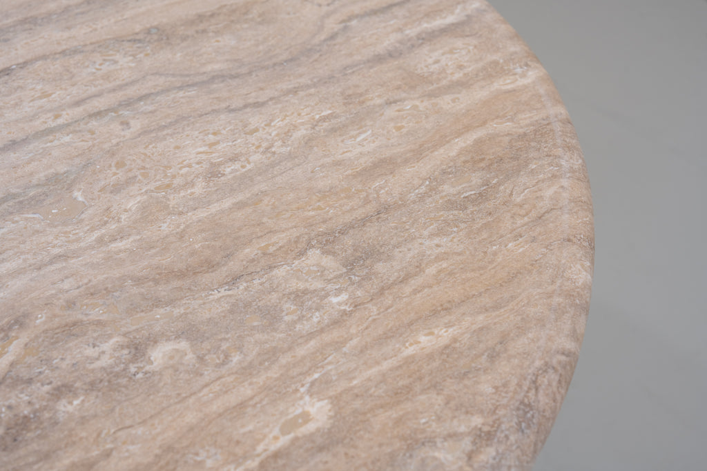 Arezzo Travertine Dining Table Perspective View 4