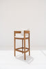Aria Teak Bar Chair Side view