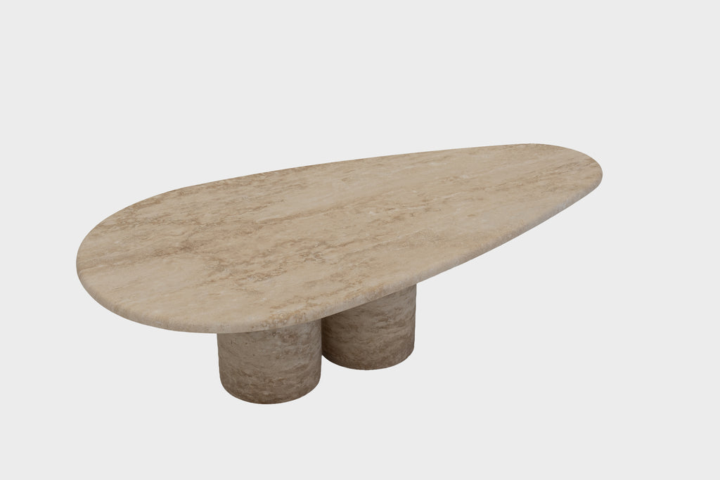 Arles Travertine Coffee Table Dubai Indoor Perspective View 02