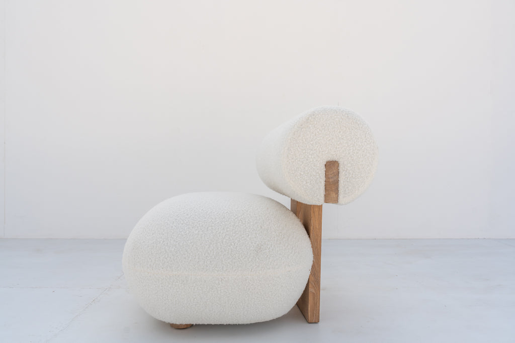 Arlo Boucle Chair Side view 2
