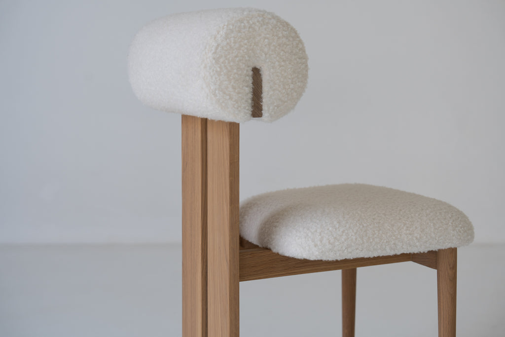 Arlo Boucle Dining Chair Detailed Fabric View 4