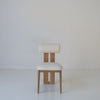 Arlo Boucle Dining Chair Front View 1