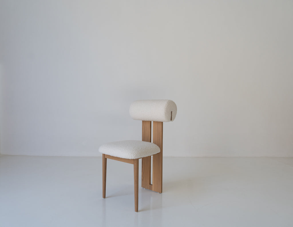 Arlo Boucle Dining Chair Perspective View 2