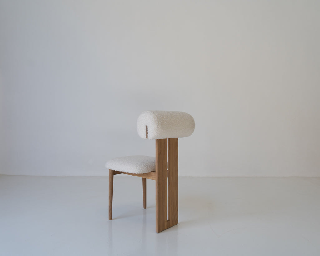 Arlo Boucle Dining Chair Rear View 1