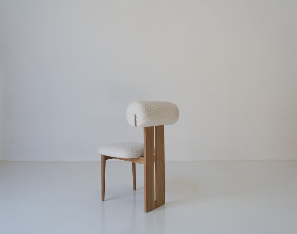 Arlo Boucle Dining Chair Rear View 2