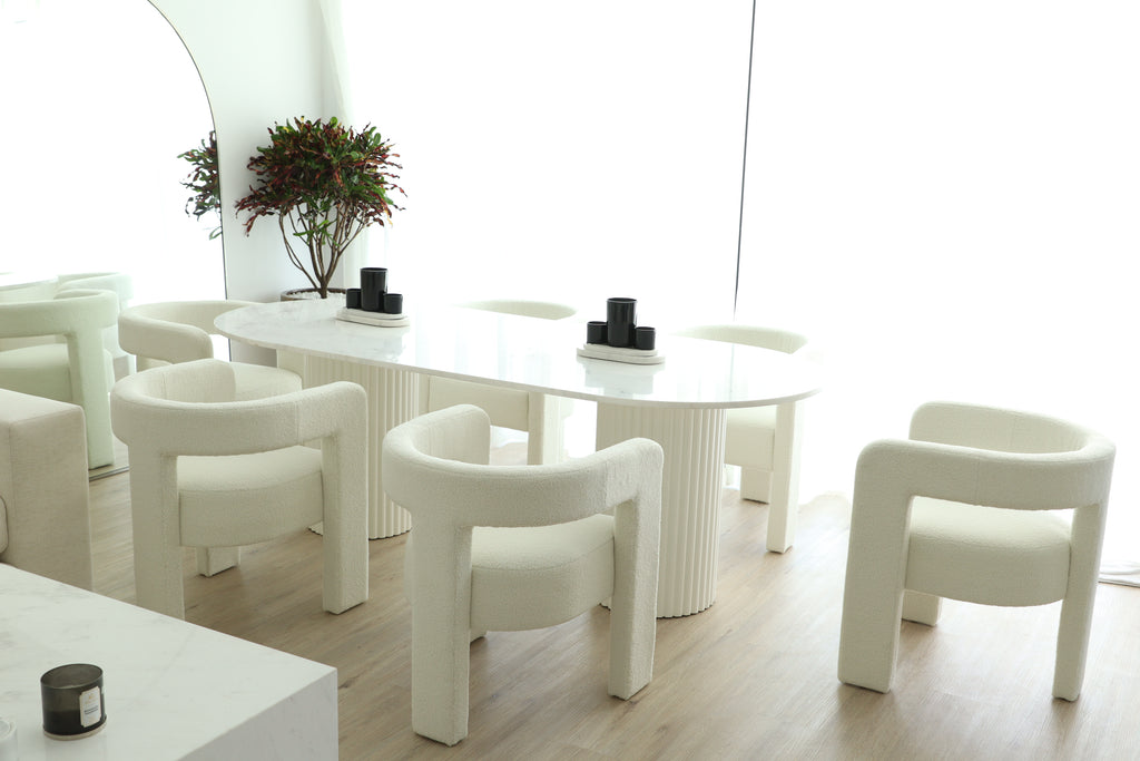 Aspen Boucle Dining Chair Customer Home 3