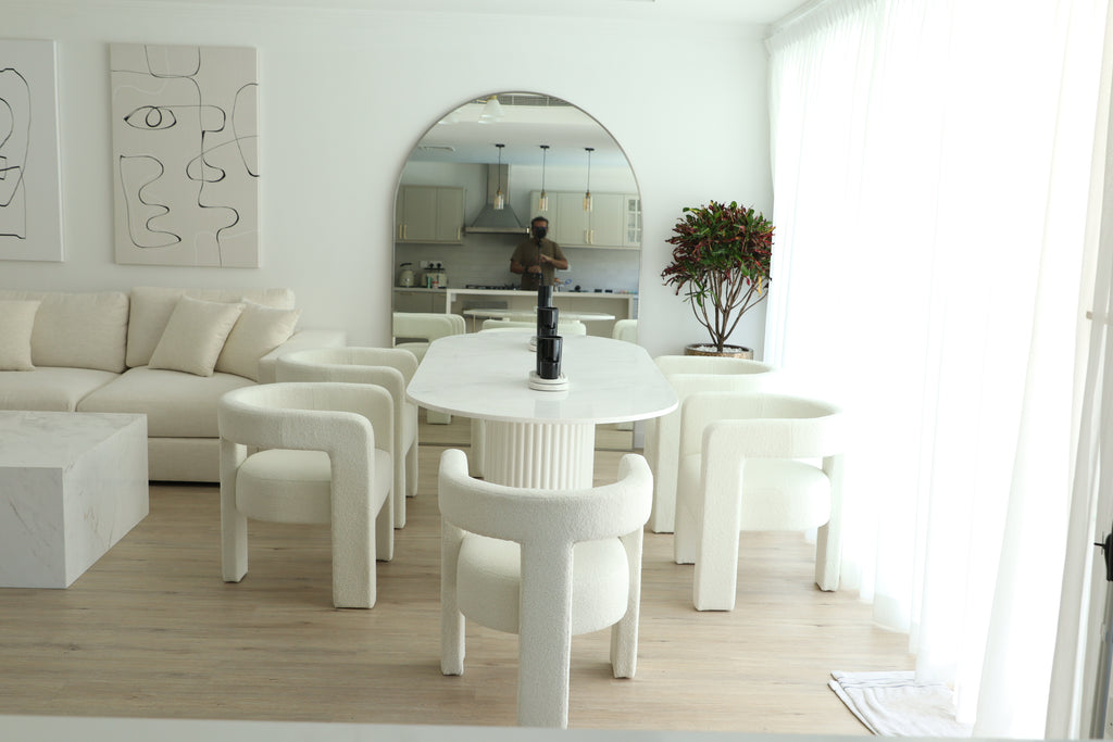 Aspen Boucle Dining Chair Customer Home 4