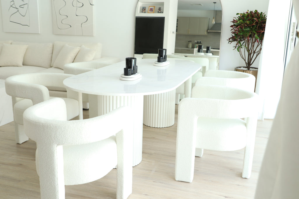 Aspen Boucle Dining Chair Customer Home 5