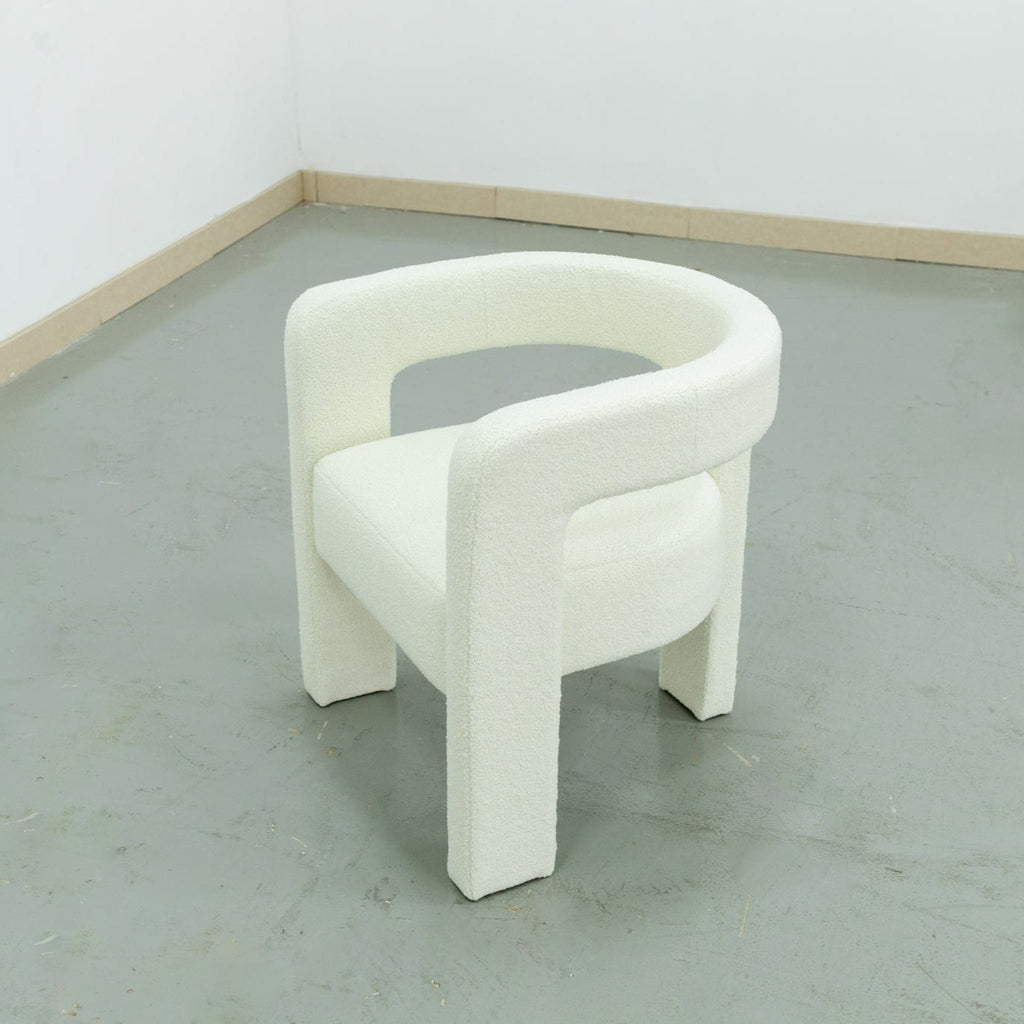 Aspen Boucle Dining Chair Side view
