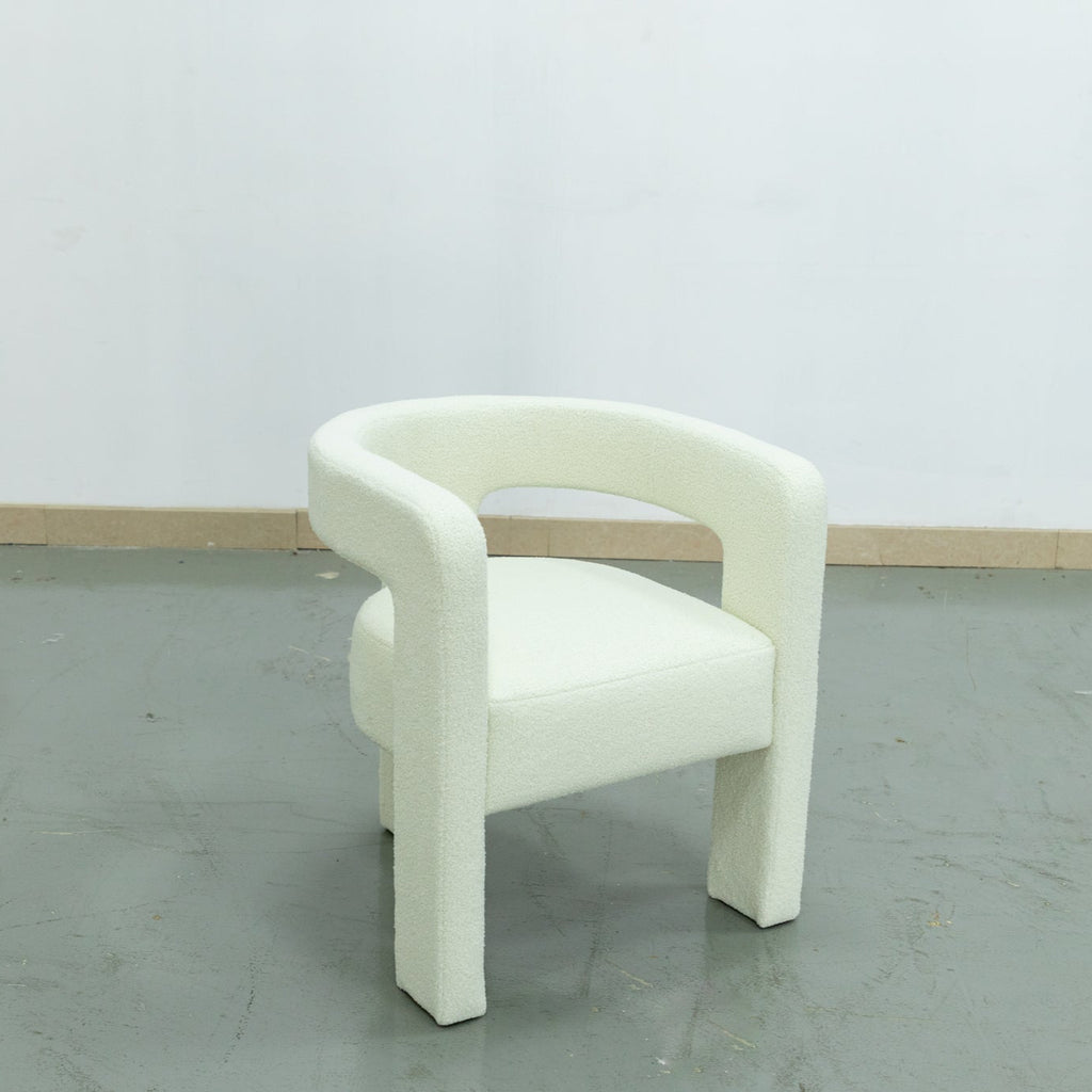 Aspen Boucle Dining Chair Side view 2