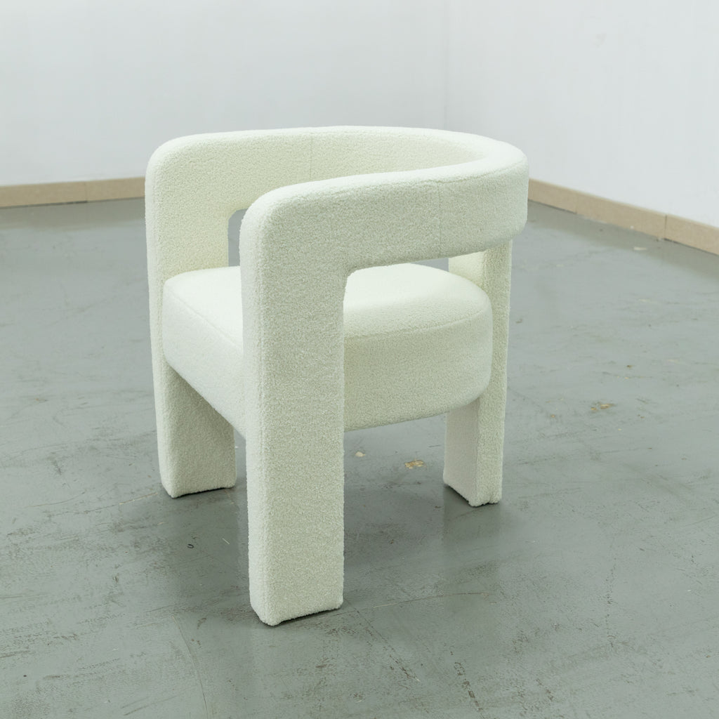Aspen Boucle Dining Chair Side view 4